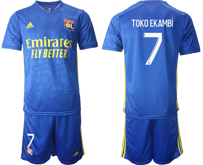 Men 2020-2021 club Olympique Lyonnais away #7 blue Soccer Jerseys->other club jersey->Soccer Club Jersey